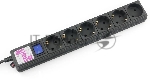 Сетевой фильтр Powercube SPG6-B-3M 3м, 6 розеток, черный, коробка