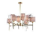 Люстра Ambrella light LH72383/8 BS/GR латунь/серый E14*8 max 40W D810*705
