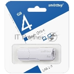 Флешка USB Smartbuy CLUE white (SB4 GbCLU-W), 4Gb, USB 2.0, R/W 15/8, белый