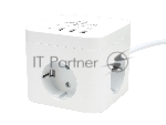 Сетевой фильтр Cablexpert Cube CUBE-3-CU3-W-1.5, 3 р, 10А, 1xType-C PD, 3xUSB, 1.5 м, ур.защиты 4+, белый, коробка