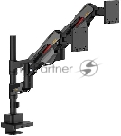 Кронштейн для мониторов Ultramounts UM744BG черный/серый 24"-57" макс.27кг крепление к столешнице поворот и наклон