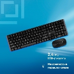 Комплект клавиатура+мышь Oklick S315W беспроводной, USB, 1600 DPI, чёрный, вид 11