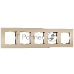 Рамка на 5 постов Slab (шампань софт) W0052911