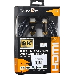 Кабель HDMI 19M/M,ver. 2.1, 8K@60 Hz 3m метал разъемы, нейлоновая оплетка Telecom TCG300-3M