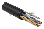 Кабель связи витая пара F/UTP кат. 5E 4 пары LDPE 1м трос черный GENERICA ITK BC3-C5E04-359-305-G