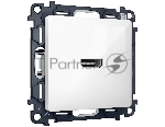 Комплект механизма розетки HDMI 2.0 ALFA Белый глянец 40V/500mA 2.0GHz 5-18Gbit/s QUANT (AP1140, VM222) MA114010