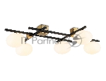 Светильник Ambrella light LH51015/5 BK/BS/FR черный/латунь/белый матовый G9*5 max 28W 800*560*170