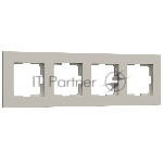 Рамка на 4 поста Slab (дымчатый софт) W0042917