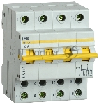 Выключатель-разъединитель трехпозиционный  Iek MPR10-4-063 Выключатель-разъединитель трехпозиционный ВРТ-63 4P 63А