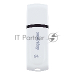 Флешка USB Smartbuy Paean white (SB64GBPN-W), 64Gb, USB 2.0, R/W 25/15, белый
