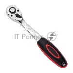 Ключ-трещотка Deli DL2522 1/2"; Размер: 254 мм. Двухкомпонентная трещотка, 72T (зубья), шестерня Cr-Mo, быстросъемная