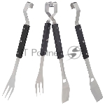 Набор для барбекю LEONORD 4 в 1 (вилка, лопатка, щипцы, открывалка) BS-40 999709