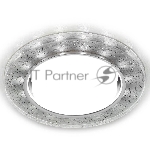 Встраиваемый точечный светильник G248 W/CH белый/серебро GX53+3W(LED WHITE)