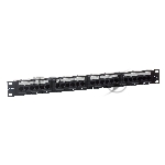 Патч-панель UTP 19" 24 port кат.6 ExeGate разъем KRONE&110 (dual IDC), 1U, RoHS, черный