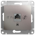 Механизм розетки комп. 1-м Glossa RJ45 кат.5е платина SchE GSL001281K