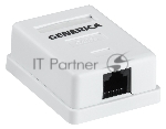 Розетка ITK GENERICA CS2-1C5EU-12-G настенная 49.2x65.5x25.2мм RJ45 ABS белый (упак.:1шт)