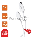 Кабель GoPower GP20TT Type-C (m)-Type-C (m) белый