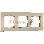 Рамка на 3 поста Slab (шампань софт) W0032911
