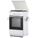 Плита Газовая Flama N FG 24239 W белый (стеклянная крышка) реш.чугун