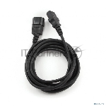 Кабель питания сист.блок-монитор Cablexpert PC-189-VDE-5M, 5м, C13-C14, VDE, 10А, Сечение провода: 0,75 мм2, черный, с заземлением