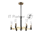 Люстра Ambrella light LH55511/6 BK/BS/CL черный/латунь/прозрачный E14*6 max 40W D570*760