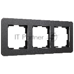 Рамка на 3 поста Platinum (черный алюминий) W0032608