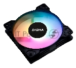 Вентилятор для корпуса Digma DFAN-FRGb1 черный, 120 мм, 1200 об/мин, 23 дБ, 4 pin