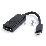 Переходник Cablexpert USB Type-C/DisplayPort, 15 см, пакет (A-CM-DPF-01)