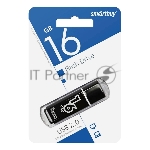 Флешка USB Smartbuy Glossy series black (SB16GbGS-K), 16Gb, USB 2.0, R/W 25/15, черный