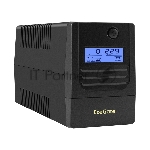 Источник бесперебойного питания ExeGate Smart LB-500.LCD.AVR.2SH (500VA/300W, LCD, AVR, 2*Schuko, батарея 12V 4.5Ah, черный)