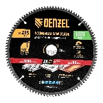 Пильный диск по алюминию Denzel ф255 х 30 мм, 100 зубьев
