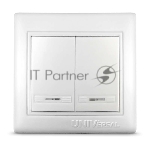 Выключатель 2-кл. СП Севиль 10А IP20 с индик. белый Universal С0123