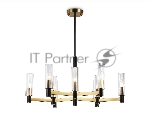 Люстра Ambrella light LH55513/9 BK/BS/CL черный/латунь/прозрачный E14*9 max 40W D760*760