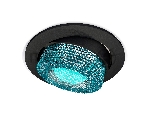 Комплект встраиваемого поворотного светильника Ambrella light XC7652063 SBK/BL черный песок/голубой MR16 GU5.3 (C7652, N7194)