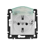 Электроустановочные изделия Legrand Legrand 774220 Розетка Valena влагозащищенная IP44 с заземлением с крышкой и защитными шторками (белая)
