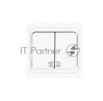 Выключатель 2-кл. СП Валери 10А IP20 с индик. белый Universal В0123