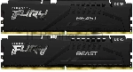 Оперативная память Kingston Fury Beast, DDR5, 16GB (2x8GB), 5600MHz, CL36, DIMM, с радиаторами, черный