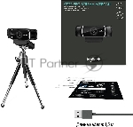 Веб-камера Logitech C922 Pro Stream 1920x1080, 30 кадр/с, USB Type-A, микрофон (2 шт, шумоподавление), автоматическая фокусировка, автоосвещение, универсальное крепление, вид 71