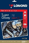 Фотобумага ПРЕМИУМ для стр.печати Lomond А4, 220 г/м2 односторонняя Bright Super Glossy 20л