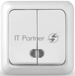 Выключатель 2-кл. ОП Олимп 10А IP20 с индик.белый Universal О0123