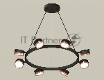 Светильник Ambrella light XB9198153/8 SBK/PPG черный песок/золото розовое полированное GX53 (C9198, N8126)