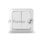 Выключатель 2-кл. ОП Олимп 10А IP20 белый Universal О0023