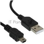Кабель Rexant Шнур mini USB (male) - USB-A (male) 0.2M черный