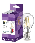 Лампа LED A60 шар прозр. Iek LLF-A60-11-230-40-E27-CL 11Вт 230В 4000К E27 серия 360°