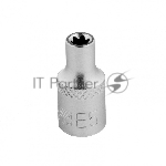 Головка торцевая 1/4, Е5, CrV Stels