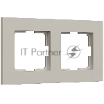 Рамка на 2 поста Slab (дымчатый софт) W0022917