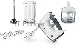 Миксер Bosch MFQ37480 белый/серый, ручной, 750 Вт, 5 скоростей