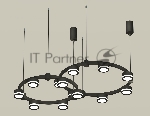 Светильник Ambrella light XR92091003/13 SBK/FR черный песок/белый матовый GX53 (A9209, C9238, C9232, N8415)