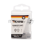 Набор бит KRANZ 25 мм PH1, PH2, PZ1, PZ2, SL5.5, T30 с магнитным держателем (7 шт./уп.)