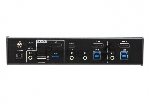 Переключатель KVM  ATEN [CS1953-AT-G] настольный 3-портовый гибридный DisplayPort USB 3.1  c адаптером питания 3-Port USB-C DisplayPort KVMP Switch with PD